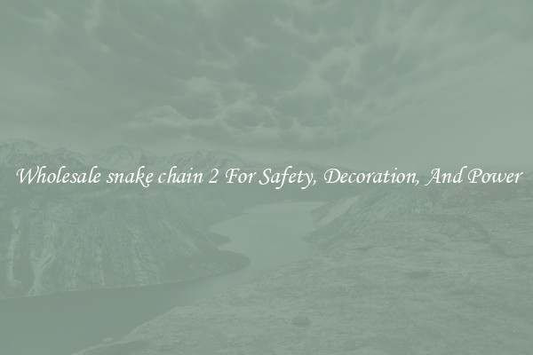 Wholesale snake chain 2 For Safety, Decoration, And Power