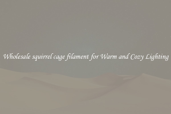 Wholesale squirrel cage filament for Warm and Cozy Lighting