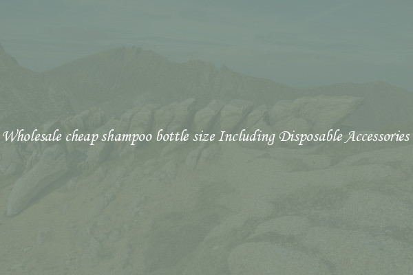 Wholesale cheap shampoo bottle size Including Disposable Accessories 