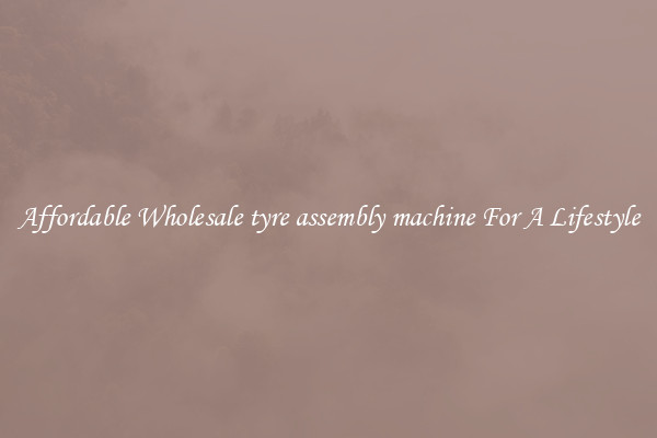 Affordable Wholesale tyre assembly machine For A Lifestyle