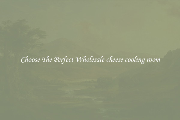 Choose The Perfect Wholesale cheese cooling room
