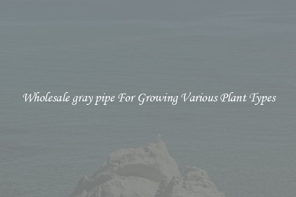Wholesale gray pipe For Growing Various Plant Types