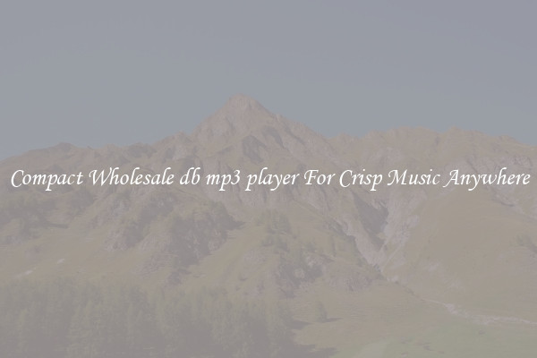 Compact Wholesale db mp3 player For Crisp Music Anywhere
