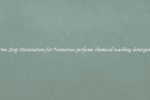 One-Stop Destination for Numerous perfume chemical washing detergent