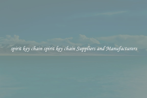 spirit key chain spirit key chain Suppliers and Manufacturers