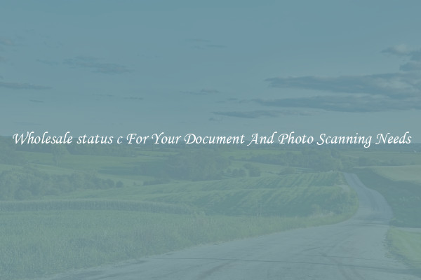 Wholesale status c For Your Document And Photo Scanning Needs