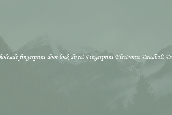 Wholesale fingerprint door lock direct Fingerprint Electronic Deadbolt Door 